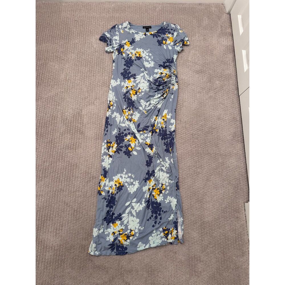 A Pea in the Pod Floral Ruched Maternity Maxi Dress, Large
